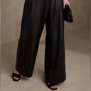 Leather Wide Leg Pants